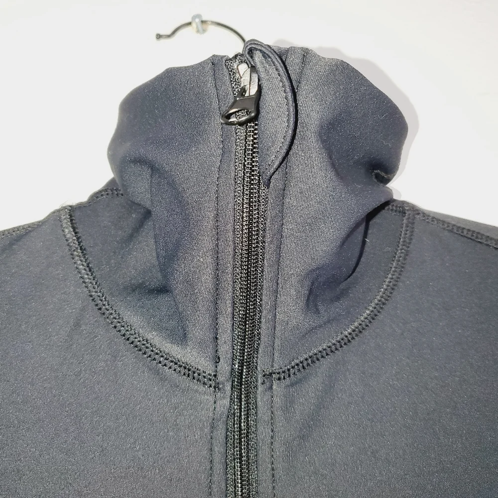 Vogo high neck black zip workout track‎ jacket Womens Small